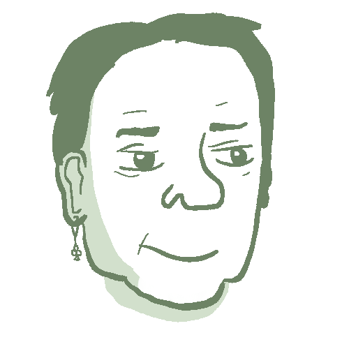 Robert with a neutral expression